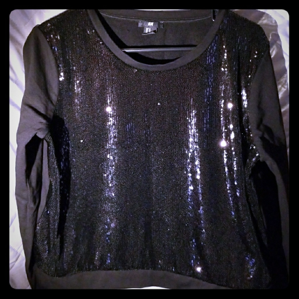 H&M Black sequin sweater